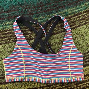 Ivivva Colorful Striped Sports Bra
